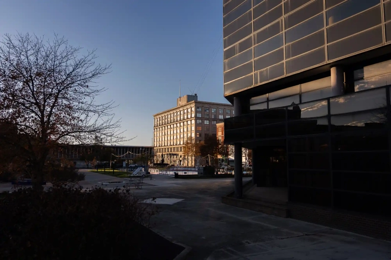 New and old buildings in Springfield, Ohio