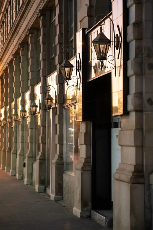 Row of street lights