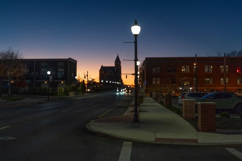 Evening scene of Springfield, Ohio