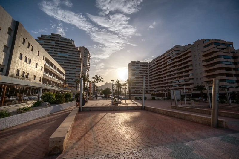 Architecture sunset in Calpe