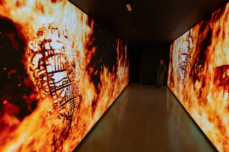 Flames of Fallas Art Projection Installation