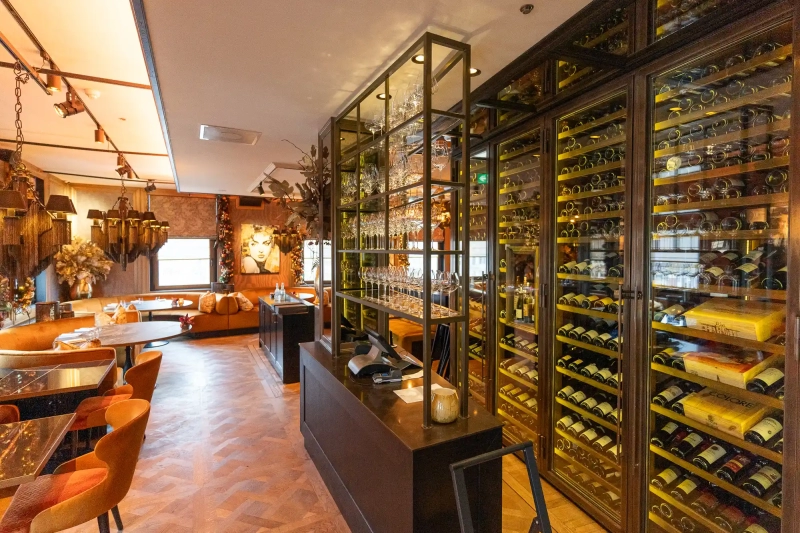 Wine selection at the Amsterdam Hotel TwentySeven
